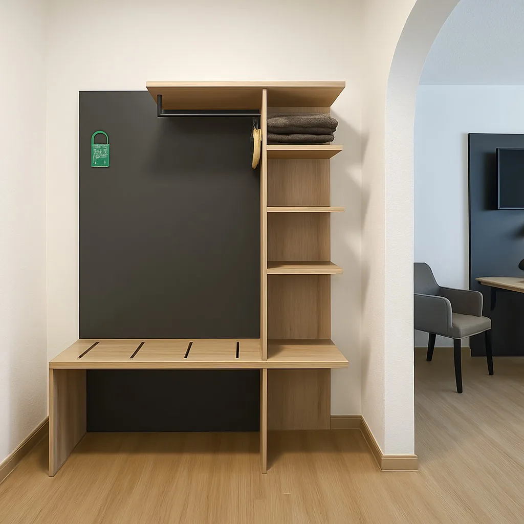 Garderobe und Stauraum im Hotelzimmer